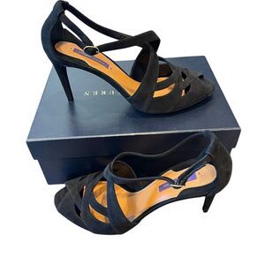 NWOT MSRP $695  by PURPLE LABEL RALPH LAUREN Arlenne Pump Heel Black 41 (9.5/10)